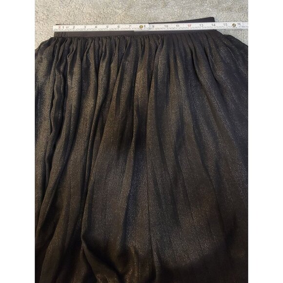 Old Navy Pleated Black Skirt with Gold Shimmer - Picture 11 of 11